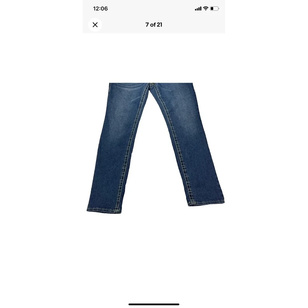 True Religion Rocco Relaxed Skinny Jeans Men's W36 L32 Dark Wash Denim‎